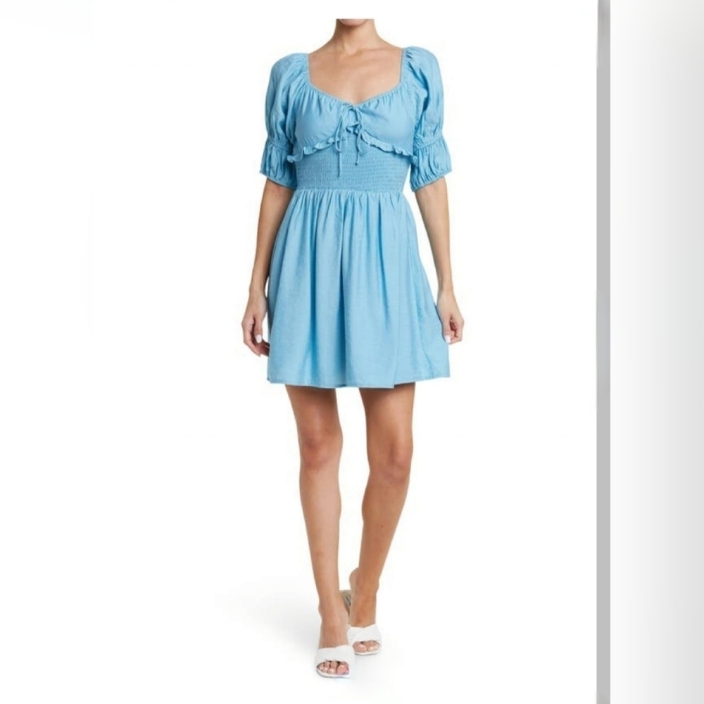 NSR, Sylvie Dress In Blue, Size Medium - Picture 2 of 10